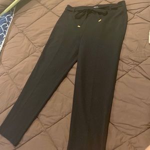 NYCC NEW YORK CLOTHING COMPANY LADIES BLACK SLACKS WITH BUILT IN BELT SIZE 12